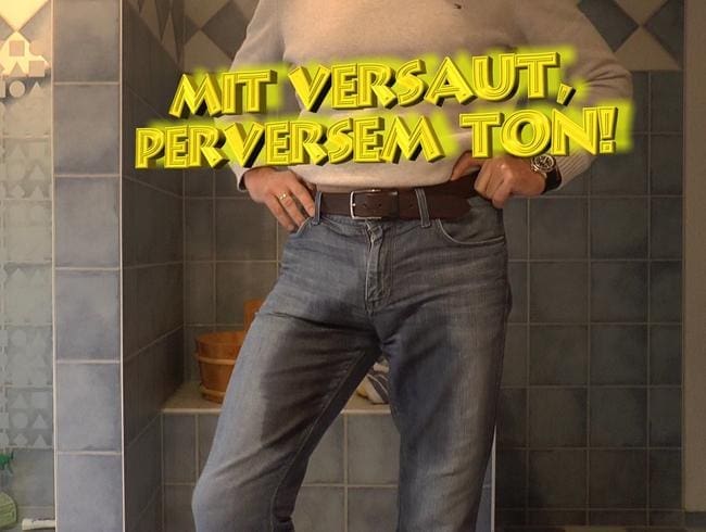 Etwas in die Jeans pissen, bevor ich mir geil meinen Schwanz Wixe!