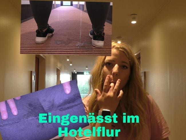 Eingenässt im Hotelflur