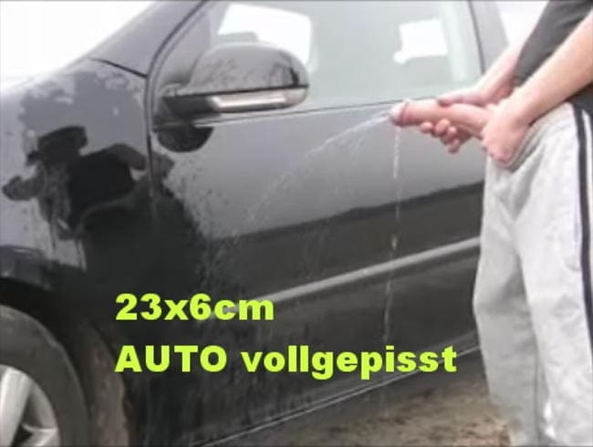 12) 23x6cm AUTO vollgepisst - 2 PISS STRAHLEN!!!