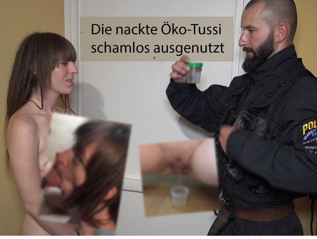 Die nackte Öko-Tussi nach Dienstschluss ausgenutzt