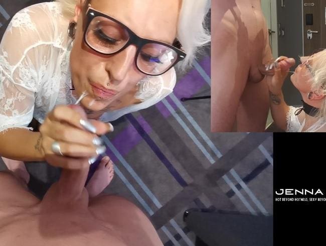 Nerd Blowjob mit Cumshot