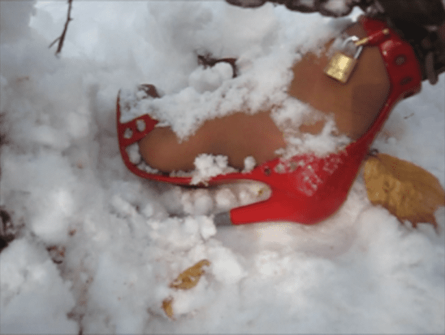 High Heels in Snow Bondage