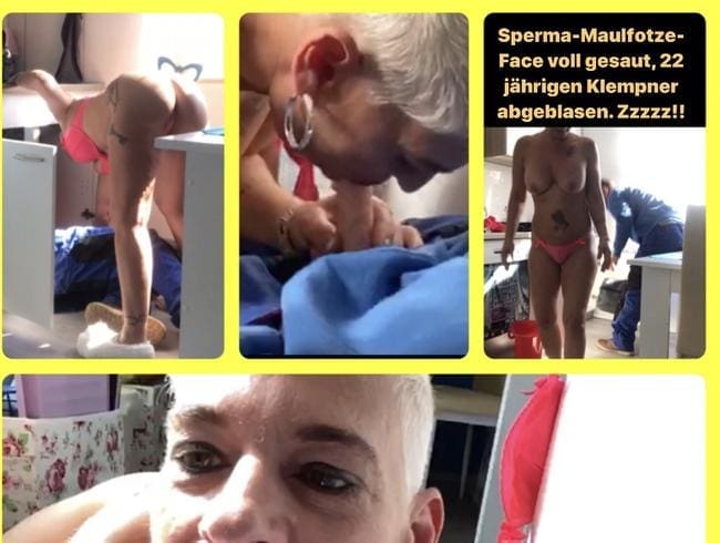 22 jährigen Klempner abgeblasen Sperma-Maulfotze-Face voll gesaut, Zzzzz!!