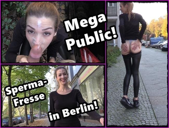 Mitten in der Stadt! Public Blowjob und Spermawalk!