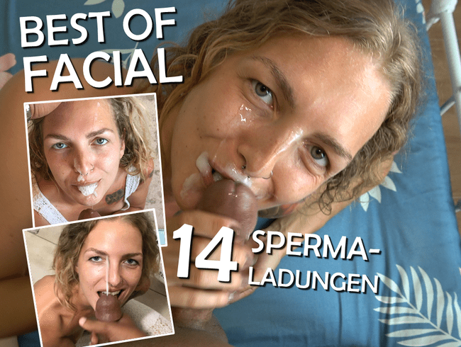 BEST OF FACIAL – 14 Spermaladungen für mein Gesicht!!