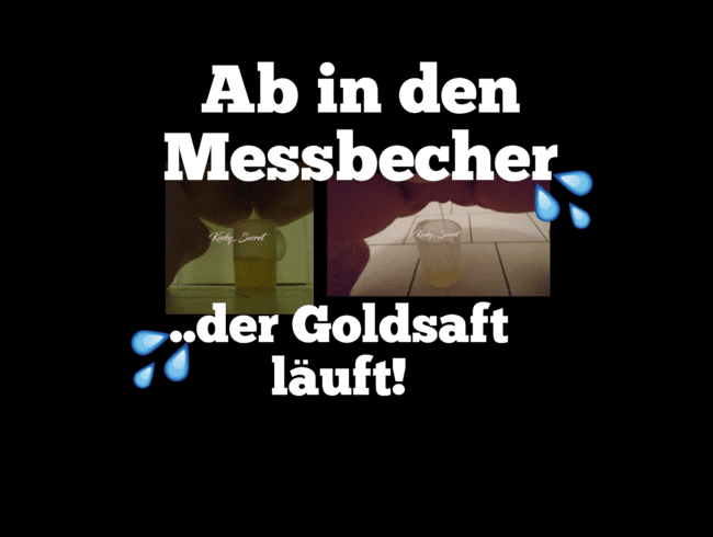 Ab in den Messbecher! Der Goldsaft direkt von der Quelle