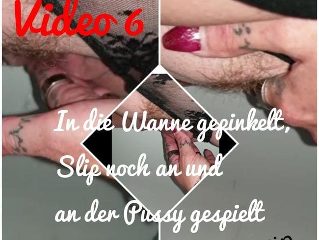 In die Badewanne gepisst mit Slip an