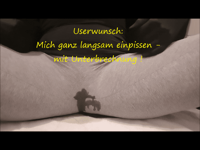 Userwunsch - Mich ganz langsam einpissen