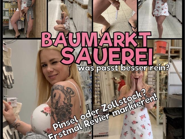 Baumarkt sauerei - was passt besser rein? Pinsel oder Zollstock? Erstmal Revier markieren :-P