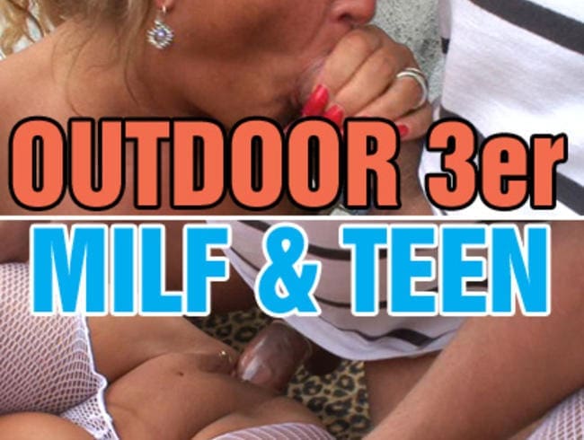 Outdoor Dreier mit Milf
