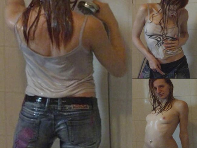 duschen mit jeans