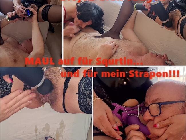 Sadistischen Domina -Sklave, Blowjob, Squirting mit Gesichtsbesamung!!!!