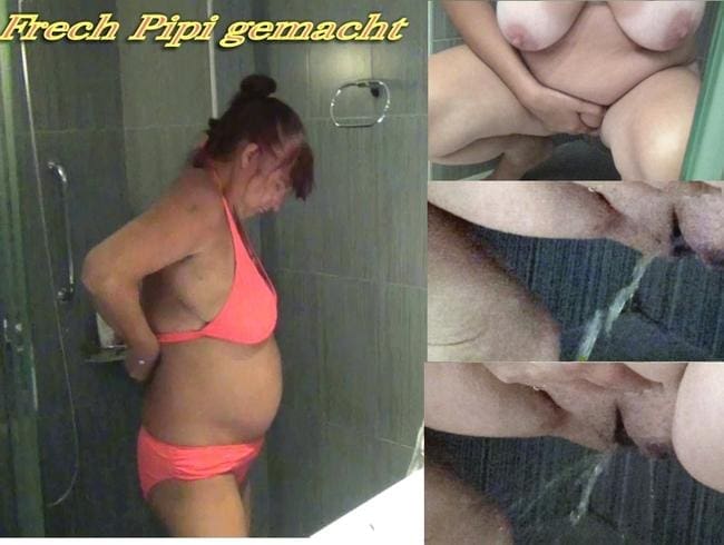 Frech Pipi in die Hoteldusche gemacht