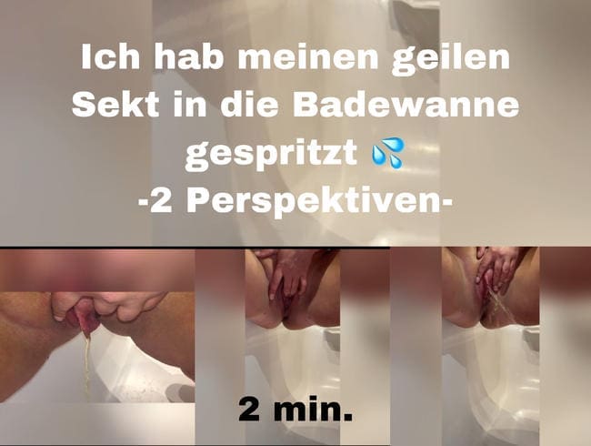 Ich pisse in die Badewanne - 2 Perspektiven