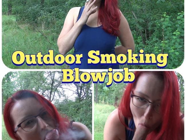 Outdoor Smoking Blowjob